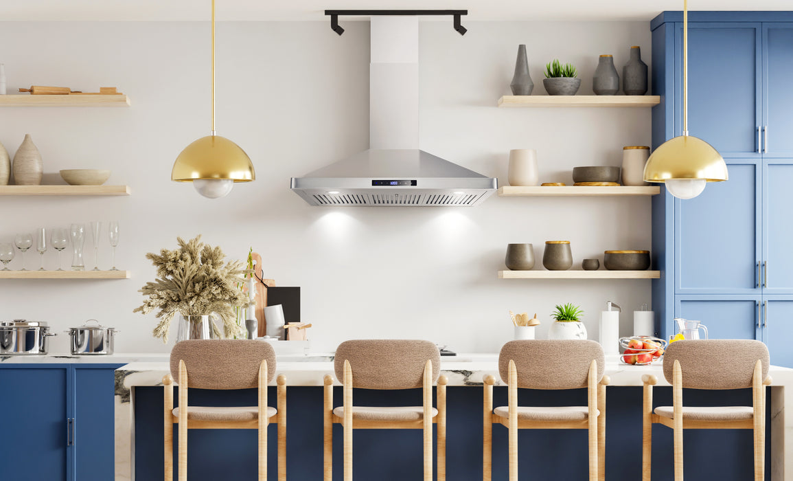 Cosmo 36 in. Ducted Range Hood in Stainless Steel with Touch Controls, LED Lighting and Permanent Filters - COS-63190S