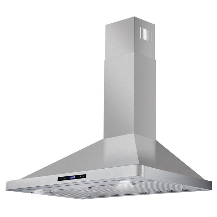 Cosmo 36 in. Ducted Range Hood in Stainless Steel with Touch Controls, LED Lighting and Permanent Filters - COS-63190S