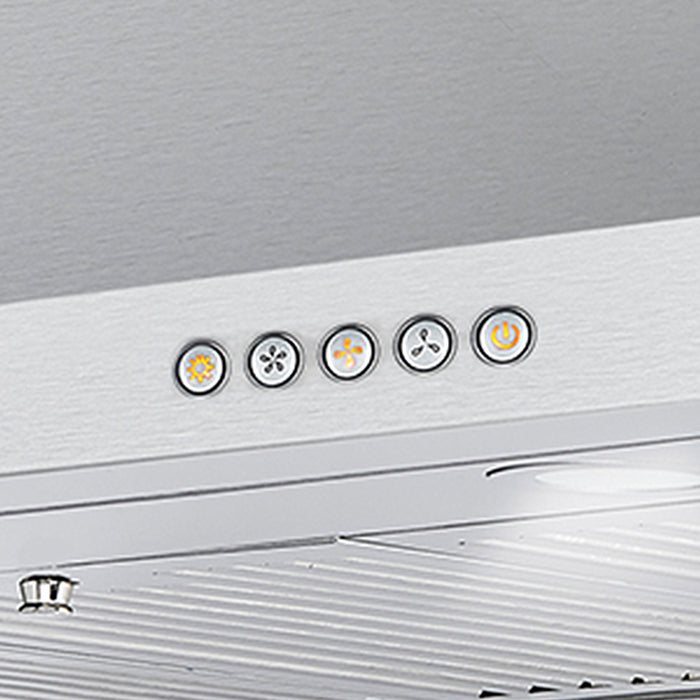 Cosmo 36 in. Ducted Wall Mount Range Hood in Stainless Steel with Touch Controls, LED Lighting and Permanent Filters - COS-63190