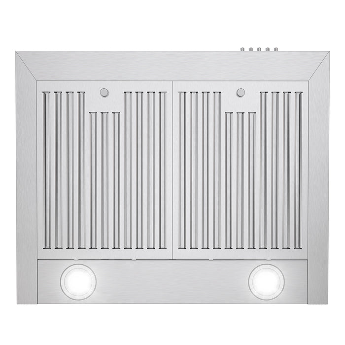 Cosmo 24 in. Ducted Wall Mount Range Hood in Stainless Steel with LED Lighting and Permanent Filters - COS-6324EWH
