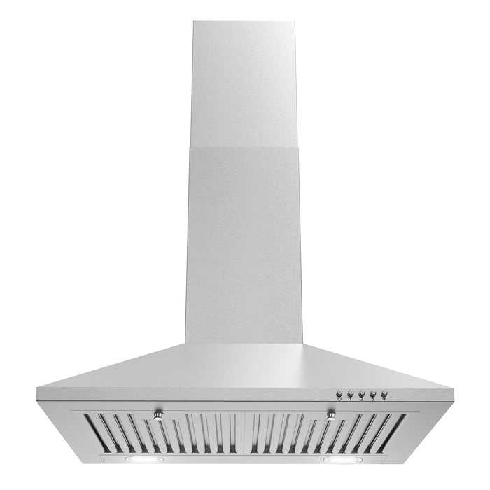 Cosmo 24 in. Ducted Wall Mount Range Hood in Stainless Steel with LED Lighting and Permanent Filters - COS-6324EWH