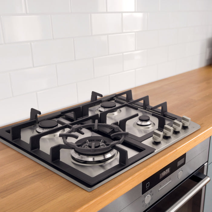 Cosmo 24 in. Gas Cooktop in Stainless Steel with 4 Sealed Burners - COS-640STX-E
