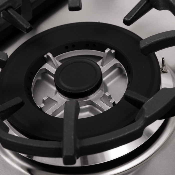 Cosmo 24 in. Gas Cooktop in Stainless Steel with 4 Sealed Burners - COS-640STX-E