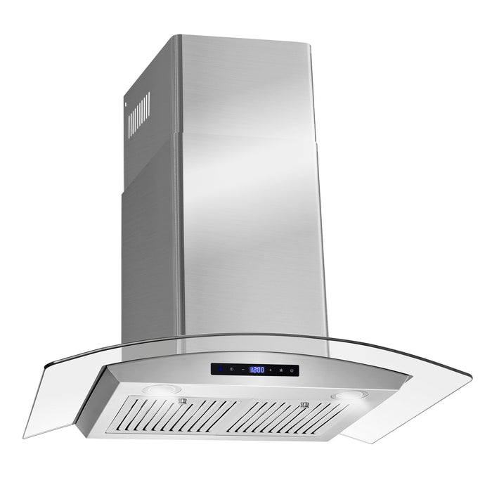 Cosmo 30 in. Ducted Wall Mount Range Hood in Stainless Steel with Touch Controls, LED Lighting and Permanent Filters - COS-668AS750