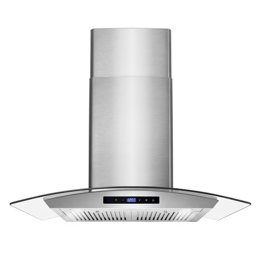 Cosmo 30 in. Ducted Wall Mount Range Hood in Stainless Steel with Touch Controls, LED Lighting and Permanent Filters - COS-668AS750
