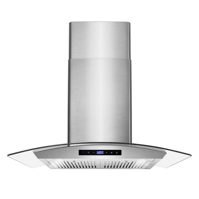 Cosmo 30 in. Ducted Wall Mount Range Hood in Stainless Steel with Touch Controls, LED Lighting and Permanent Filters - COS-668AS750
