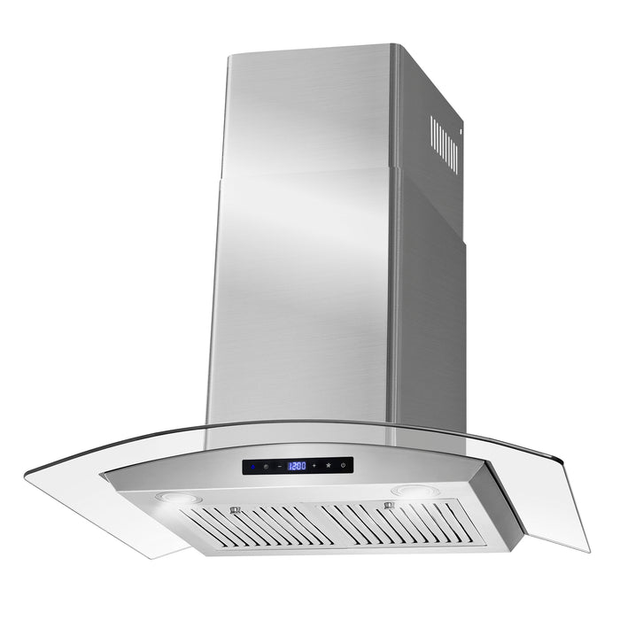 Cosmo 30 in. Ducted Wall Mount Range Hood in Stainless Steel with Touch Controls, LED Lighting and Permanent Filters - COS-668AS750