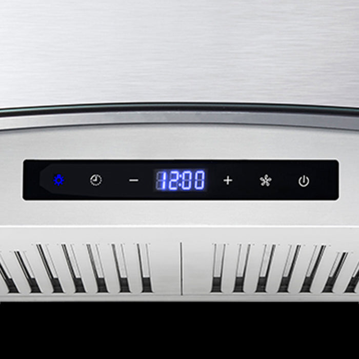 Cosmo 30 in. Ducted Wall Mount Range Hood in Stainless Steel with Touch Controls, LED Lighting and Permanent Filters - COS-668AS750