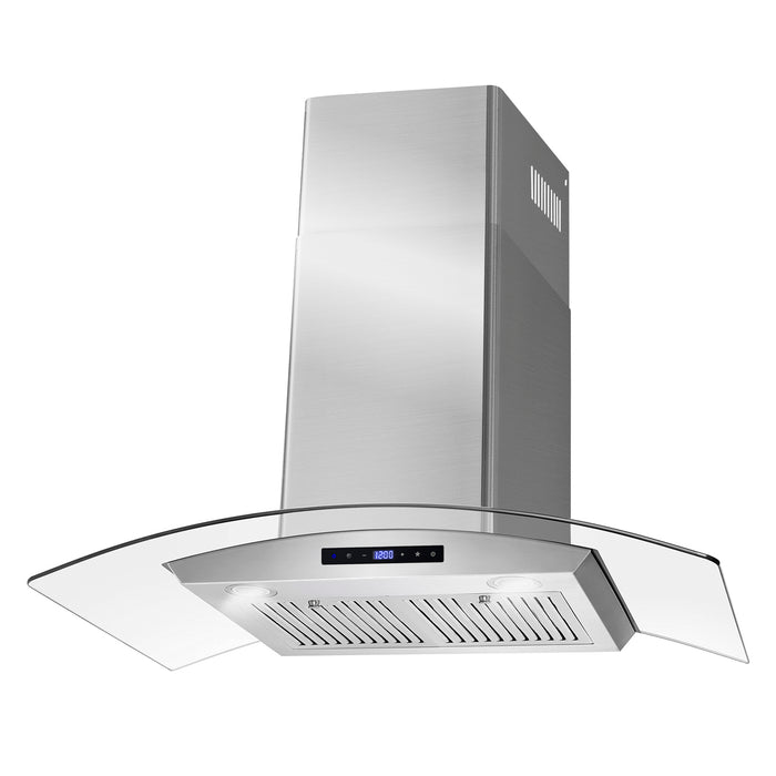 Cosmo 36 in. Ducted Wall Mount Range Hood in Stainless Steel with Touch Controls, LED Lighting and Permanent Filters - COS-668AS900
