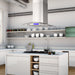 Cosmo 30 in. Ducted Island Range Hood in Stainless Steel with LED Lighting and Permanent Filters - COS-668ICS750