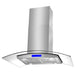 Cosmo 36" Stainless Steel Island Range Hood with Digital Touch Controls, Glass Canopy - COS-668ICS900