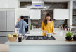 Cosmo 36" Stainless Steel Island Range Hood with Digital Touch Controls, Glass Canopy - COS-668ICS900