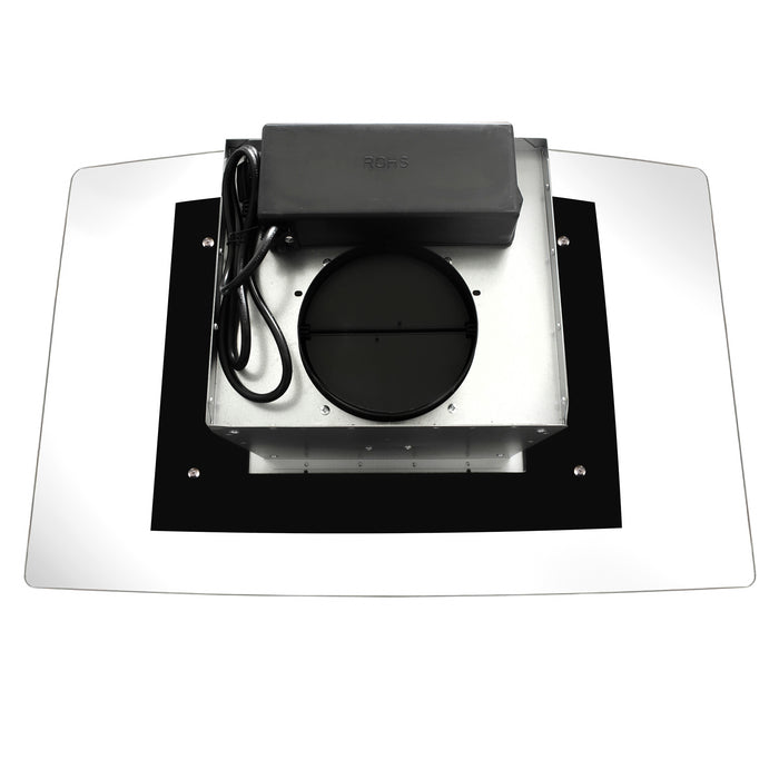 Cosmo 36" Stainless Steel Island Range Hood with Digital Touch Controls, Glass Canopy - COS-668ICS900