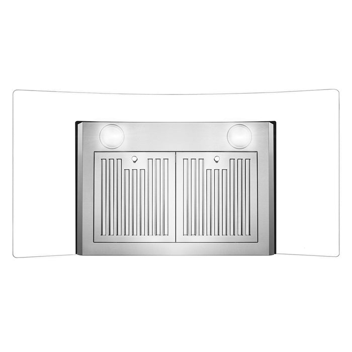 Cosmo 36 in. Ducted Wall Mount Range Hood in Stainless Steel with Touch Controls, LED Lighting and Permanent Filters - COS-668WRCS90