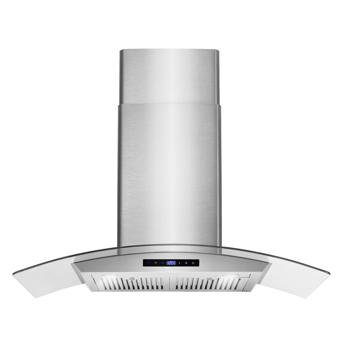 Cosmo 36 in. Ducted Wall Mount Range Hood in Stainless Steel with Touch Controls, LED Lighting and Permanent Filters - COS-668WRCS90