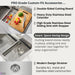 FORNO ACQUA 33 in. Drop-In/Undermount 3-Level MultiSINK Workstation Sink with Waterfall Faucet & Glass Rinser