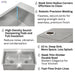 FORNO ACQUA 33 in. Drop-In/Undermount 50/50 Double Bowl Stainless Steel Sink with Faucet & Waterfall