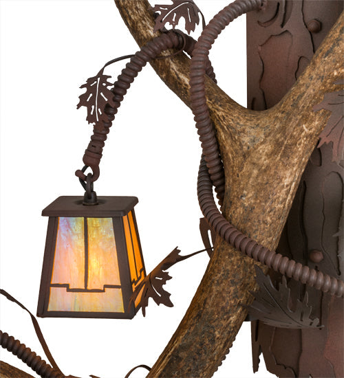 Meyda 46" Wide Antlers Elk 3 Light Wall Sconce- 82834