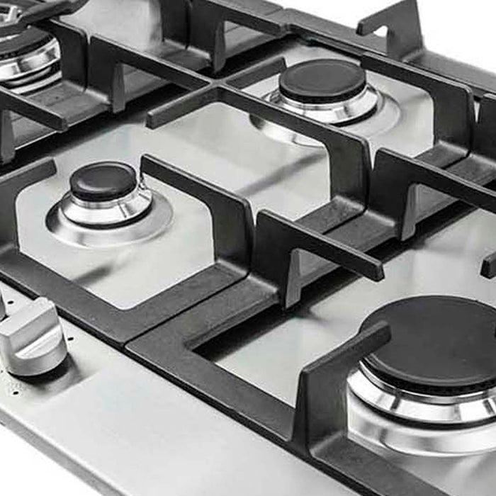 Cosmo 30 in. Gas Cooktop in Stainless Steel with 5 Sealed Brass Burners - 850SLTX-E