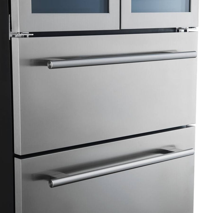 Forno Campania 32 in Triple Zone Wine Cooler 120-Bottle Stainless - FWCDR6635-32S