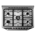 Cosmo 36 in. Nebula Collection 4.4 cu. ft. Gas Range, 5 Burners, Rapid Convection Oven, Cast Iron Grates in Matte Black - COS-965AGC-BKS