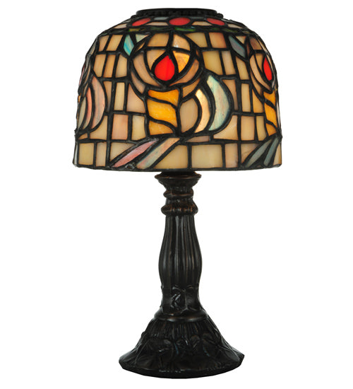 Meyda 9.25"H Tiffany Rosebud Candle Lamp '98478