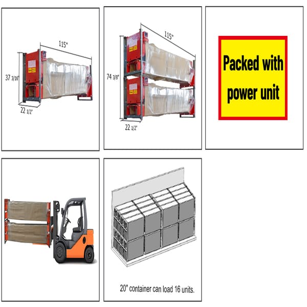 AMGO BP-12 12K Base Plate Lift | Open Top Truck Lift freight information