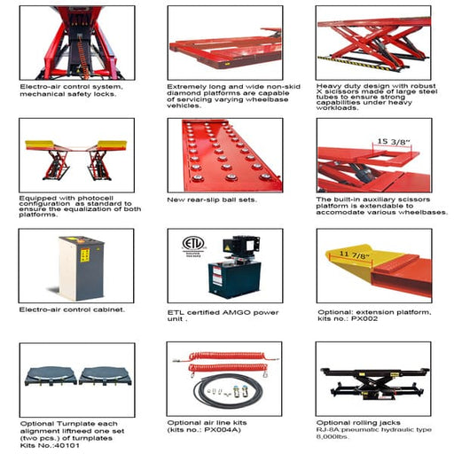 AMGO DX-12A 12,000 lb Drive-On Alignment Lift detailed images