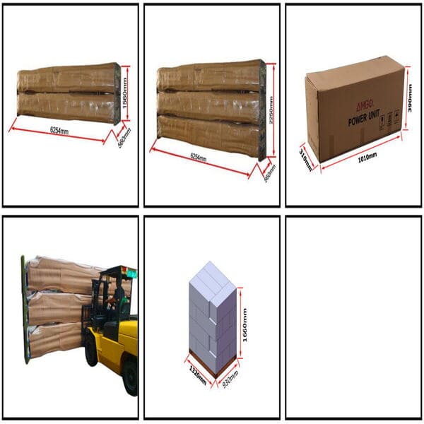 AMGO PRO-14AE 4 Post Lift for Alignment & Service shipping dimensions