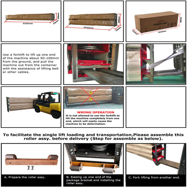 AMGO PRO-40 Super Duty Truck 4 Post Lift System freight dimensions