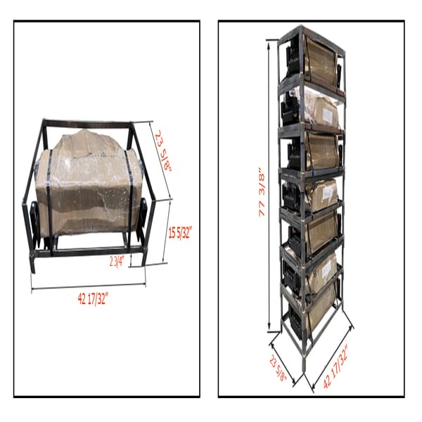 AMGO RJ-10A Rolling Jack – 10,000 lb Scissor Lift shipping dimensions