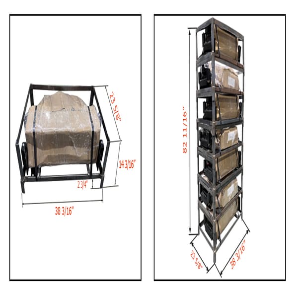 AMGO RJ-8A Rolling Jack – 8,000 lb Pneumatic Lift shipping dimensions