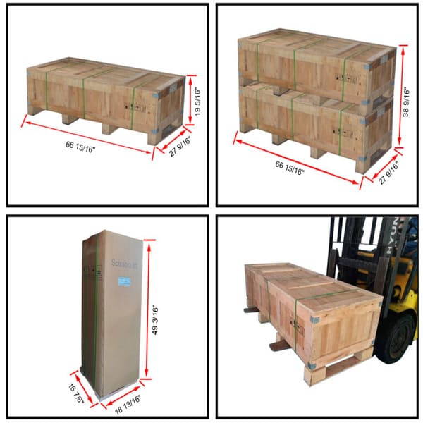 AMGO XL-7 7,000 lb Low Profile Scissor Car Lift freight dimensions