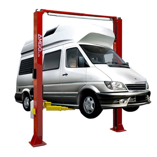 AMGO OHX-10 10,000lb 2-Post Lift with Super Asymmetry full product view