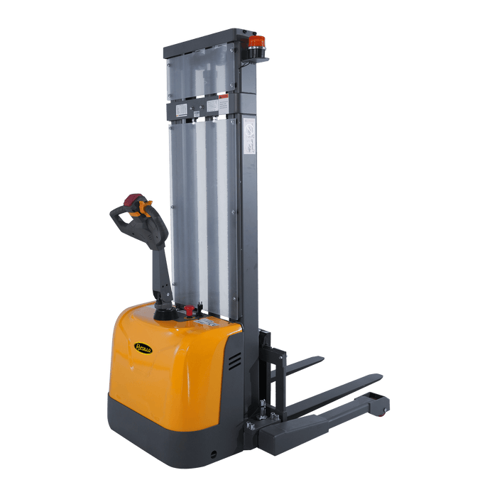 ApolloLift Powered Forklift Full Electric Walkie Stacker 3300lbs Cap. Straddle Legs.130" Lifting - A-3049