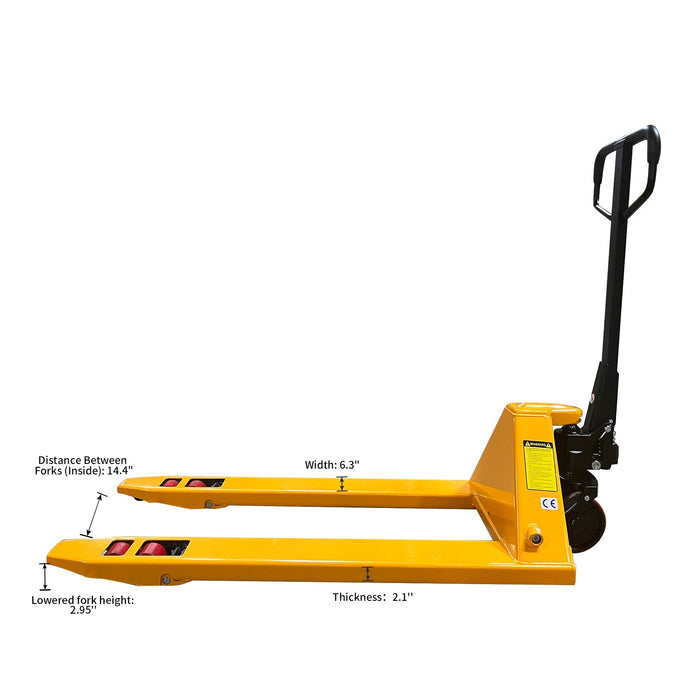 ApolloLift Heavy Duty Manual Hand Pallet Jack for Material Handling 7700 lbs 48" x 27" Fork - A-1008