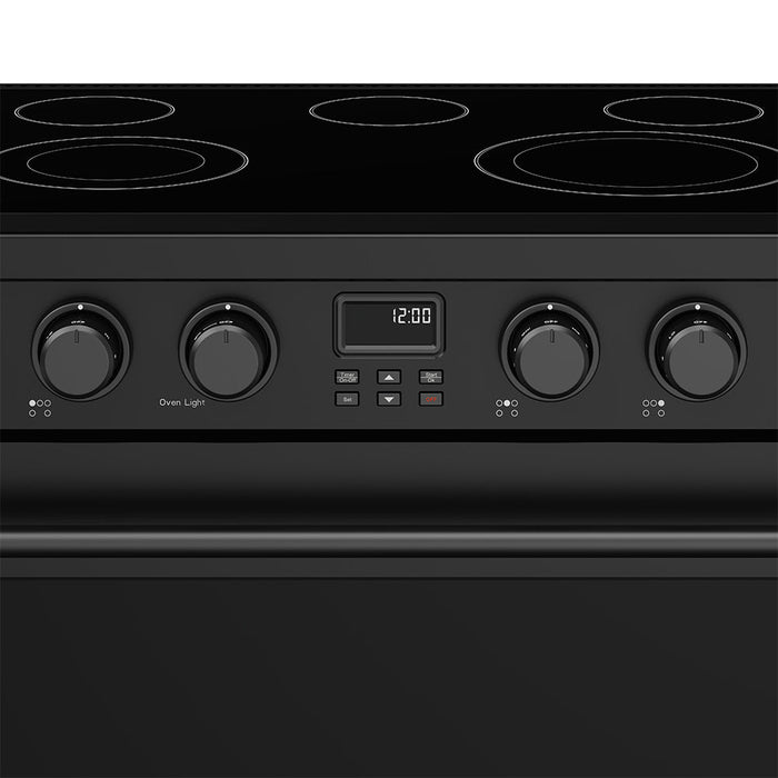 Thor Kitchen 36 inch Professional Electrical Range in Black - close up