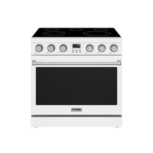 Thor Kitchen 36 Inch Electric Range in White - Contemporary Professional