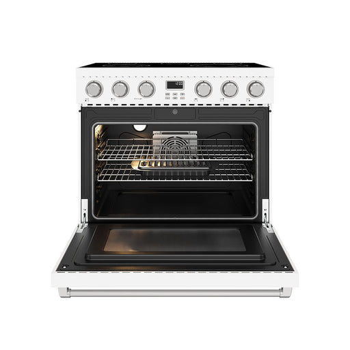 Thor Kitchen 36 Inch Electric Range in White - Contemporary Professional (ARE36W)