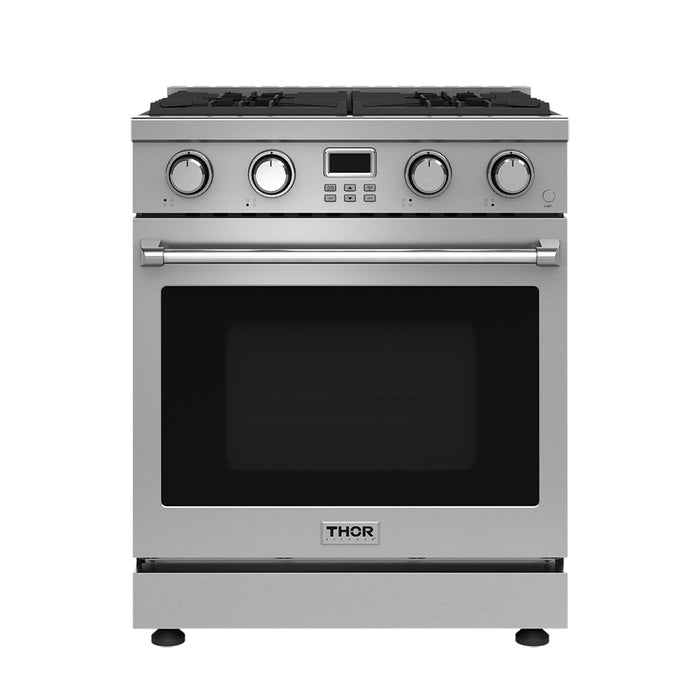 Thor Kitchen 30-Inch Gas Range with 4.8 cu. ft. Convection Oven in Stainless Steel (ARG30)