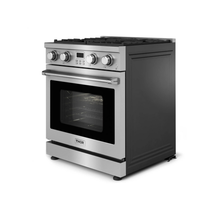 Thor Kitchen 30-Inch Gas Range with 4.8 cu. ft. Convection Oven in Stainless Steel (ARG30)