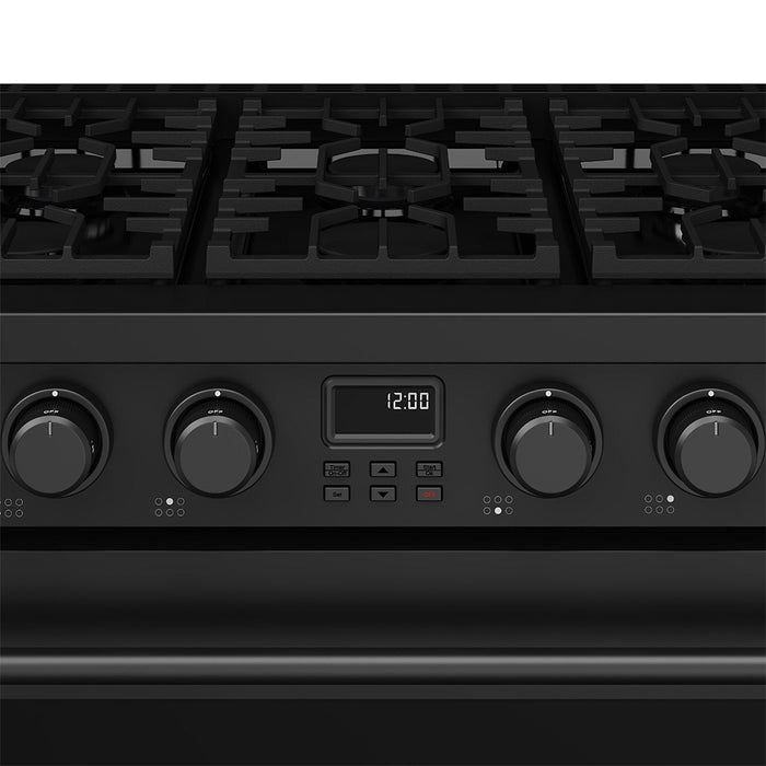 Thor Kitchen 36-Inch Liquid Propane Range in Black - Contemporary Professional - close up
