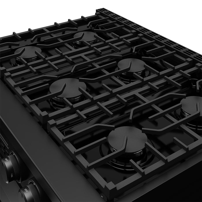 Thor Kitchen 36-Inch Liquid Propane Range in Black - Contemporary Professional - top view2