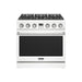 Thor Kitchen 36-Inch Gas Range in White - Contemporary Professional (ARG36W)