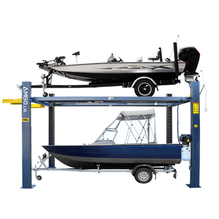 AMGO 408HLX Boat Storage Lift | 8,000 lb Drive-Thru 4-Post Lift