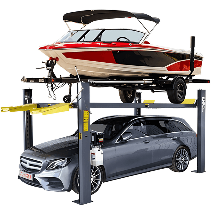 AMGO 409-HPX Boat Storage Lift | 9,000 lb Wide Drive-Thru 4-Post