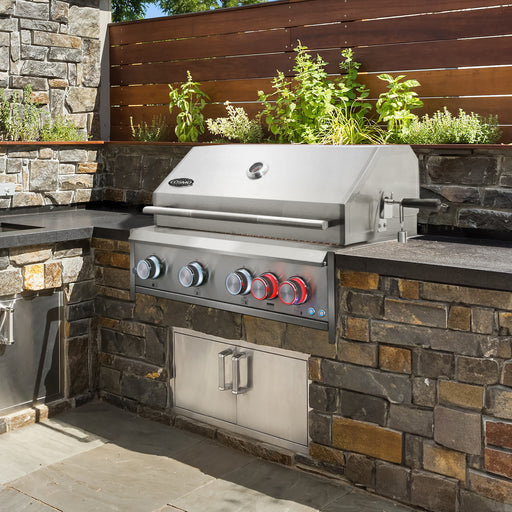 Cosmo 32 in. Built-In Propane Gas Grill with 5 Burners, Infrared Rotisserie, Knob LED Lighting in Stainless Steel - COS-BGGN325K