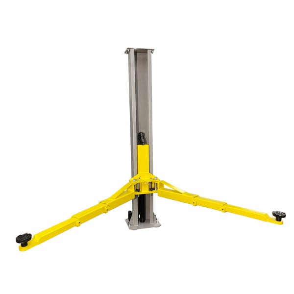 C7000 7,000 lb Portable Two Post Auto Lift with wide open arms on white background