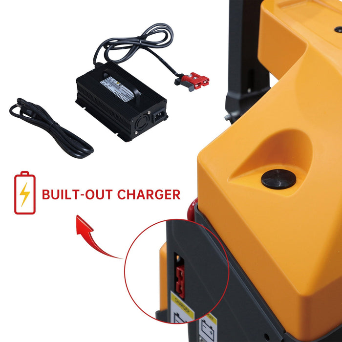 ApolloLift Full Electric Pallet Jack with Emergency Key Switch 4400lbs Cap. 48" x 27" - A-1030