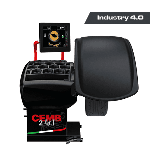 CEMB 2-HIT compact wheel balancer – innovative and space-saving solution for precise tire balancing.